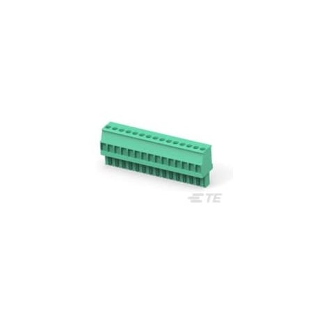 Te Connectivity Str Plug  3.5mm  Green  RH  14 posn 1-1986370-5